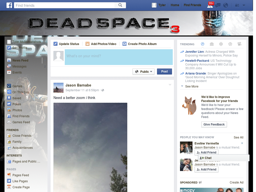 Facebook - Dead Space 3 ( by Templah.com )