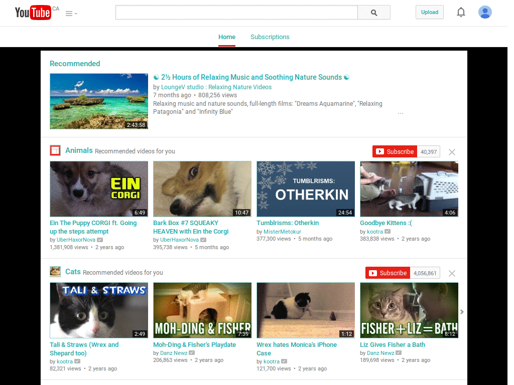 youtube.com darkened theater style