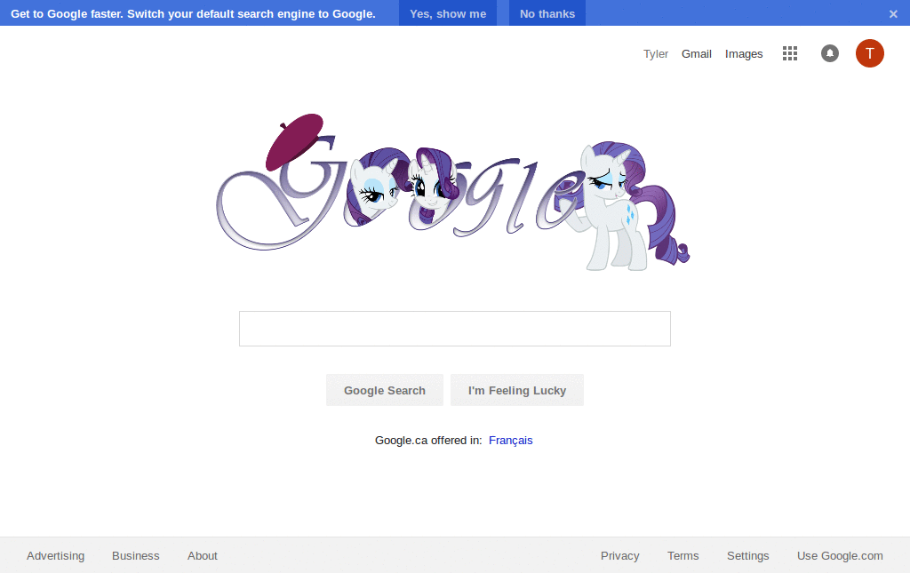 Rarity Google Logo