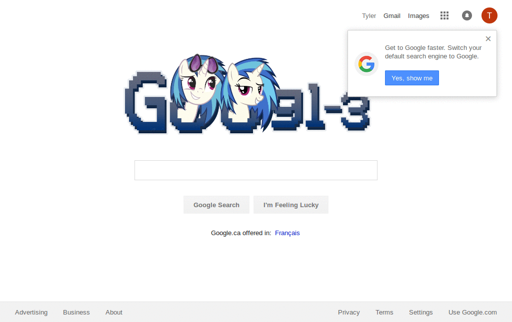 Vinyl Scratch Google Logo