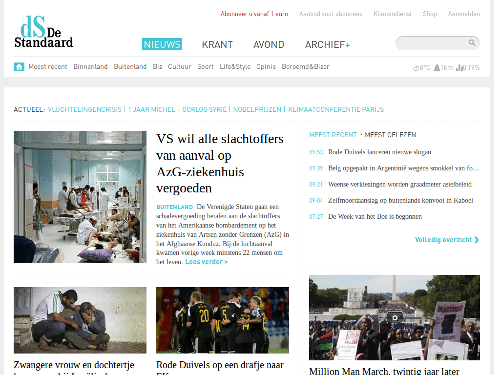 standaard.be less ads
