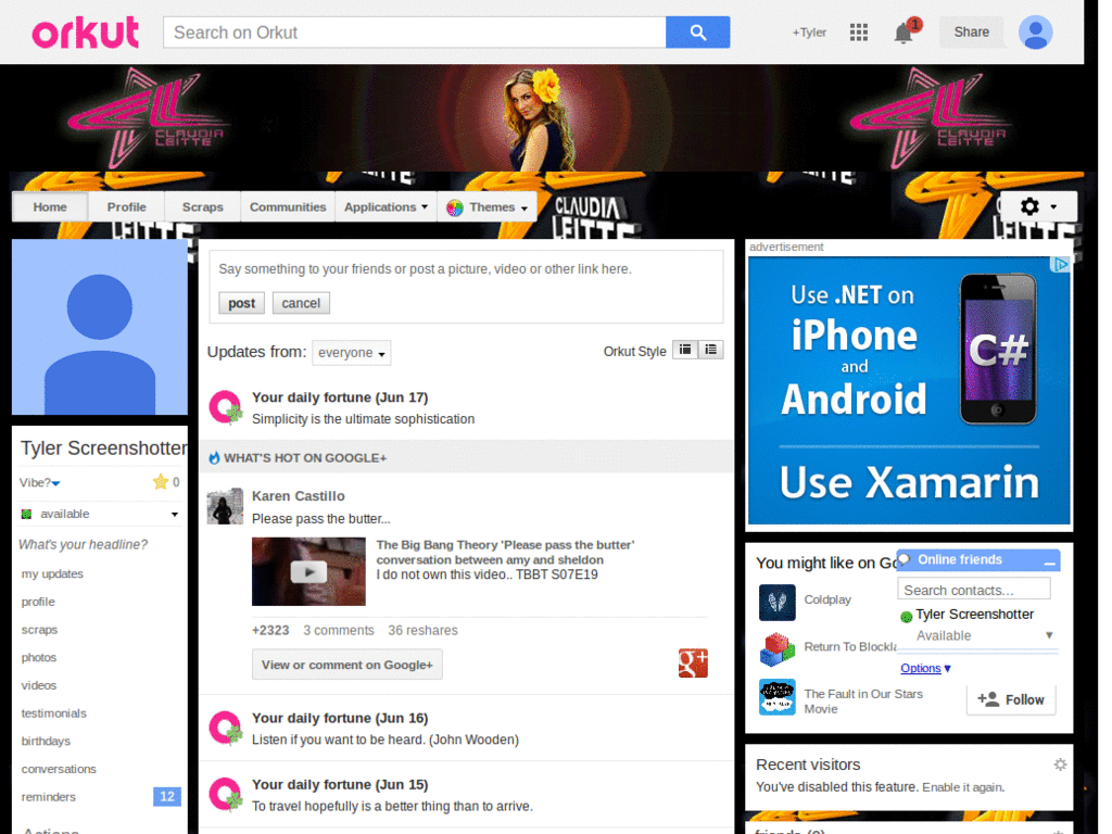Orkut - Claudia Leitte 1  ( by Templah.com )