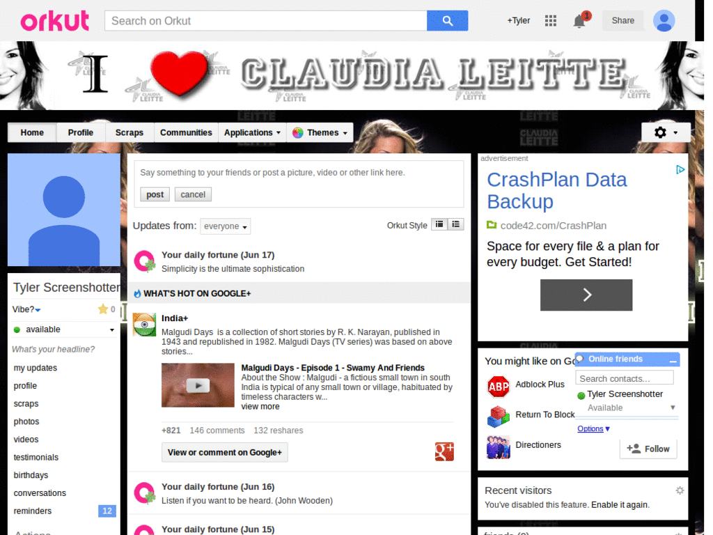 Orkut - Claudia Leitte 2  ( by Templah.com )