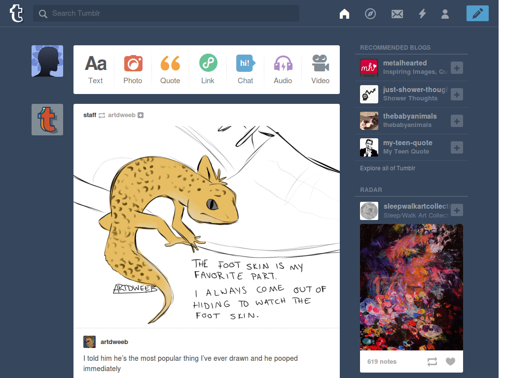 tumblr urban dash theme