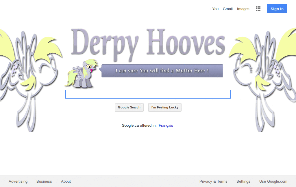 Derpy Hooves Custom Google Logo (1366x768)