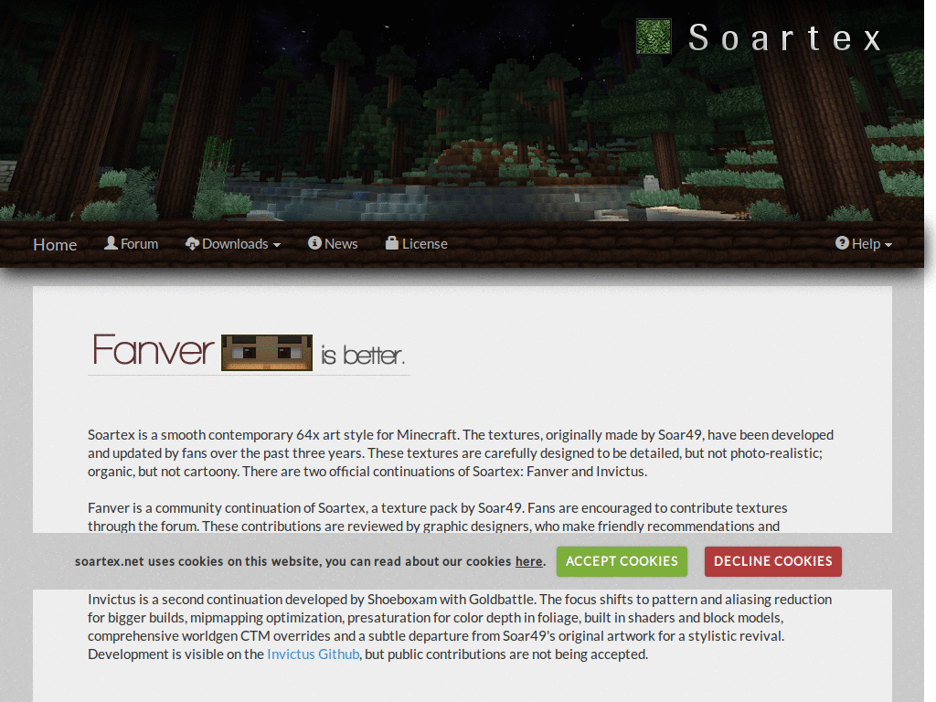 Soartex Fanver: Dark Wooden Theme
