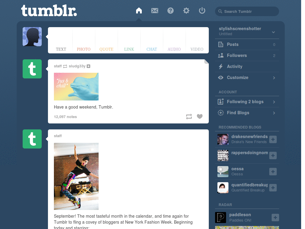 Tumblr Supernatural Dash Icons - Dark