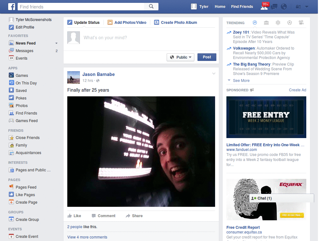 Facebook - Unsticky Header