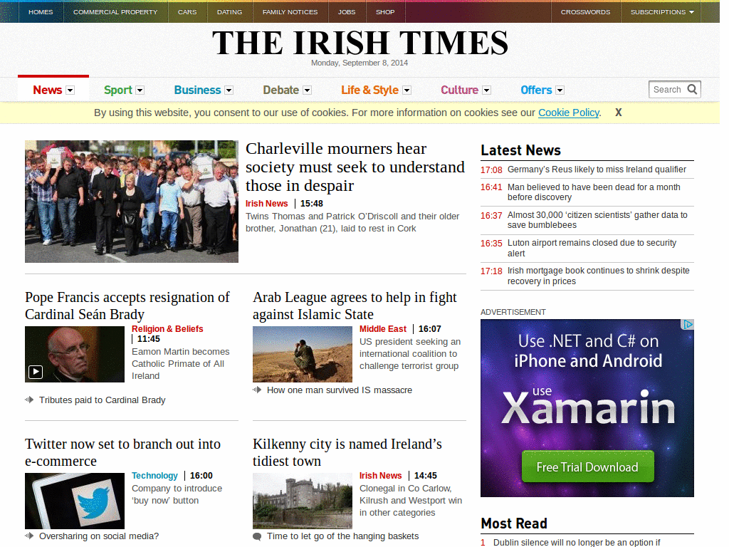 IrishTimes.com - Remove Banner