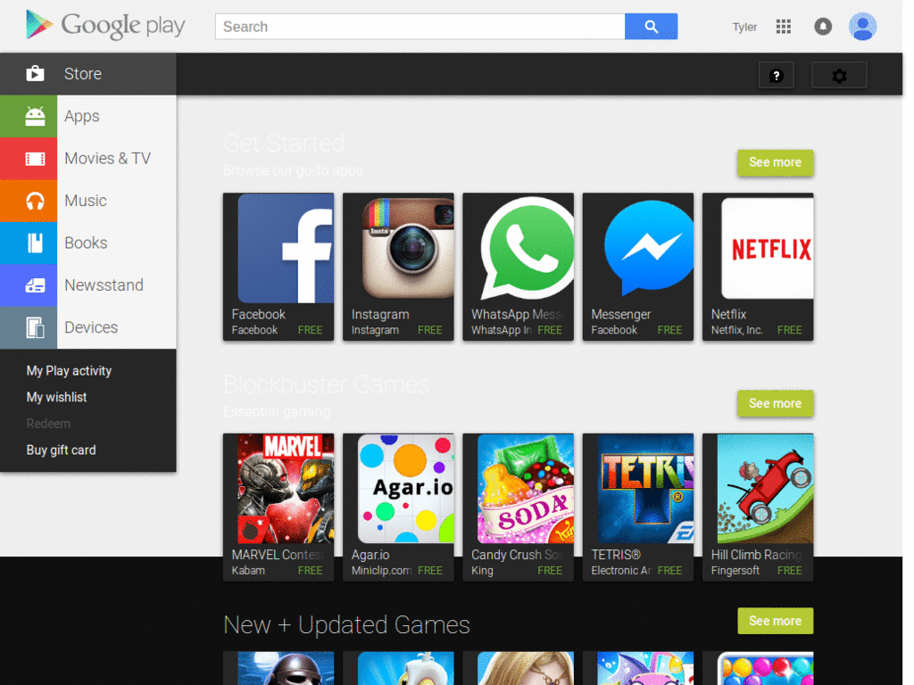 Google Play Store (Dark) by Alex_R3CONN3R