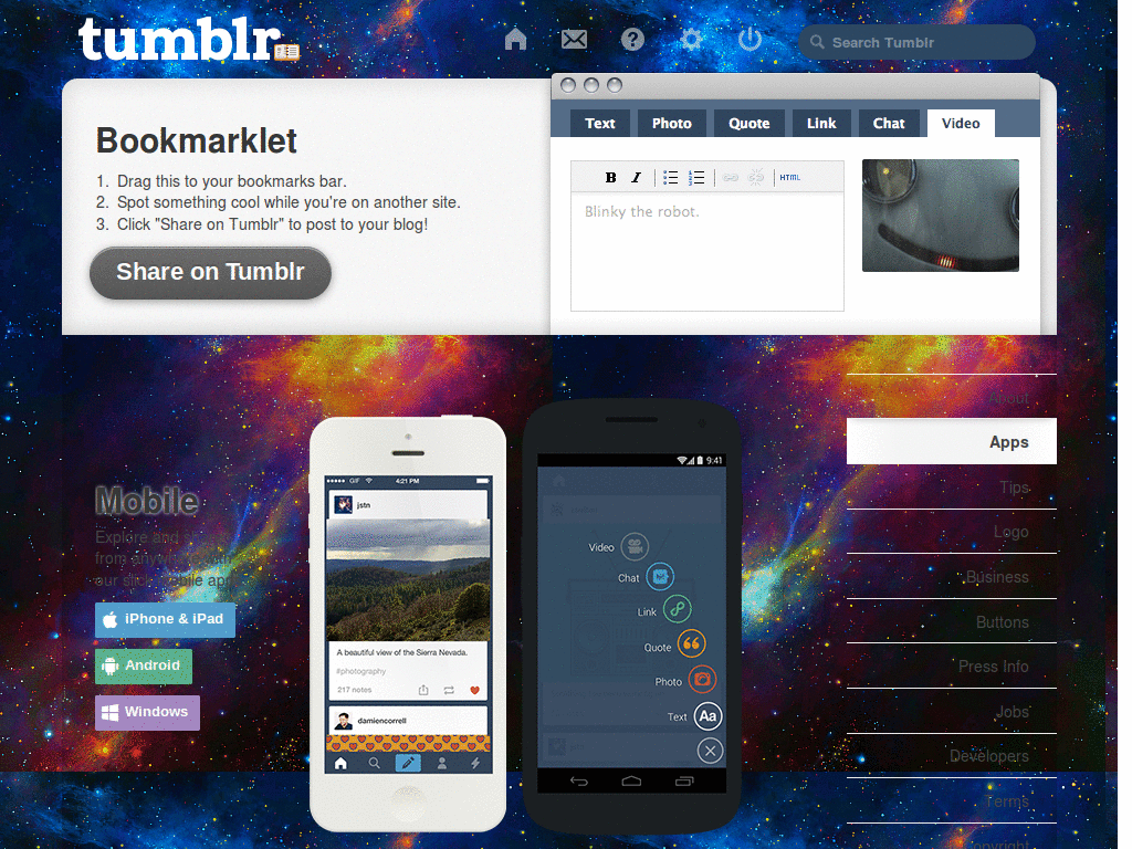 galaxy theme tumblr dashboard - luclark02