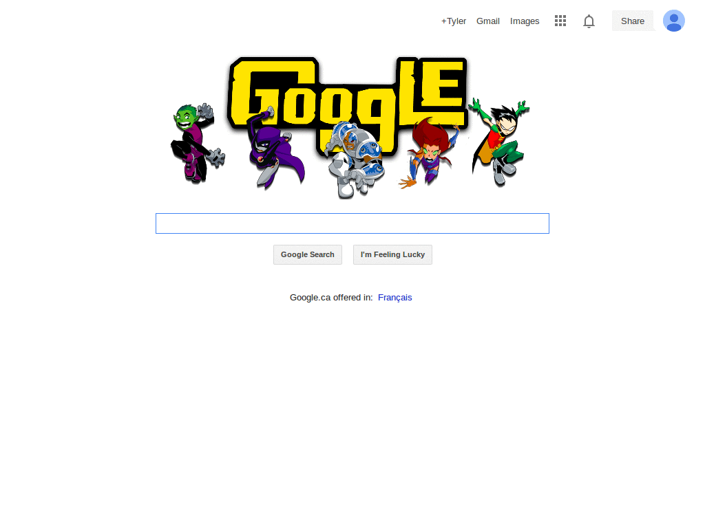 Teen Titans Google Logo