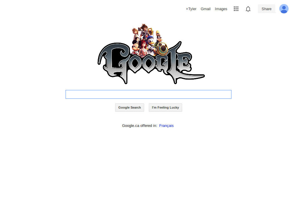 Kingdom Hearts Google Logo