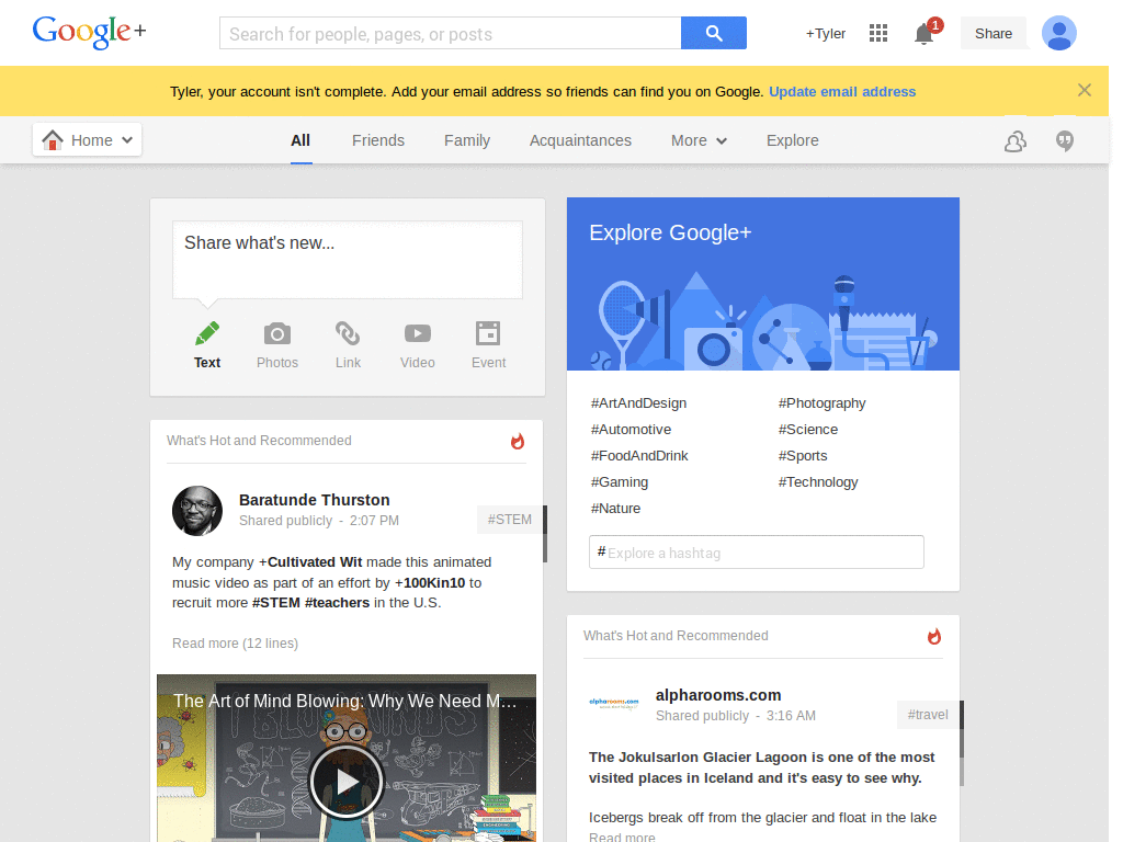Sans-Serif for Google+ (2012-05-15)
