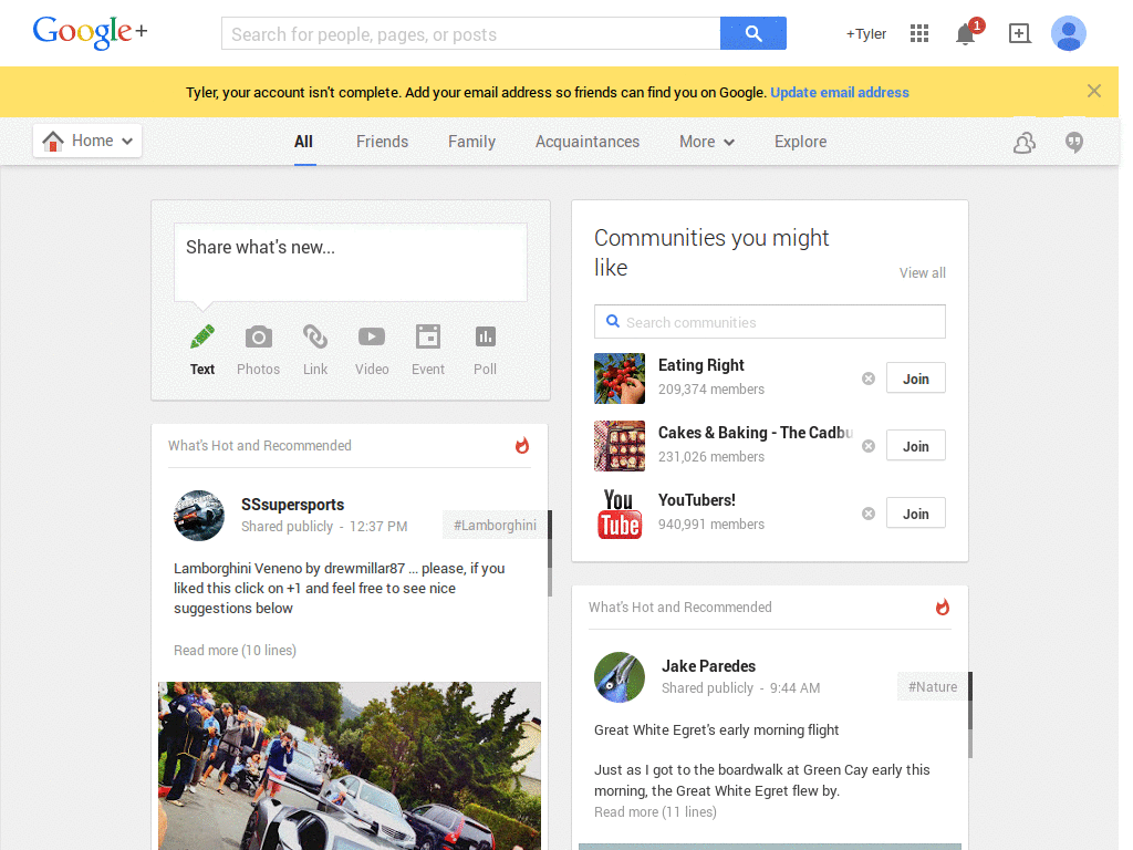 High Contrast for Google+ (2012-05-16)