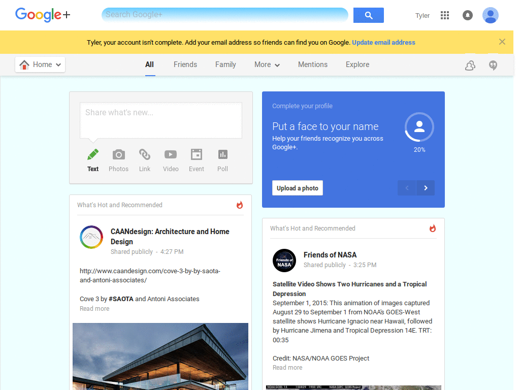 Google Plus Color Theme