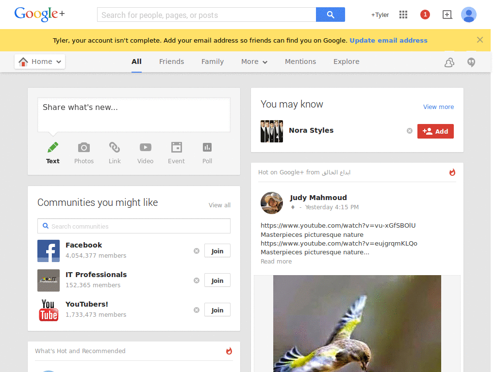 Google+ with your font choice