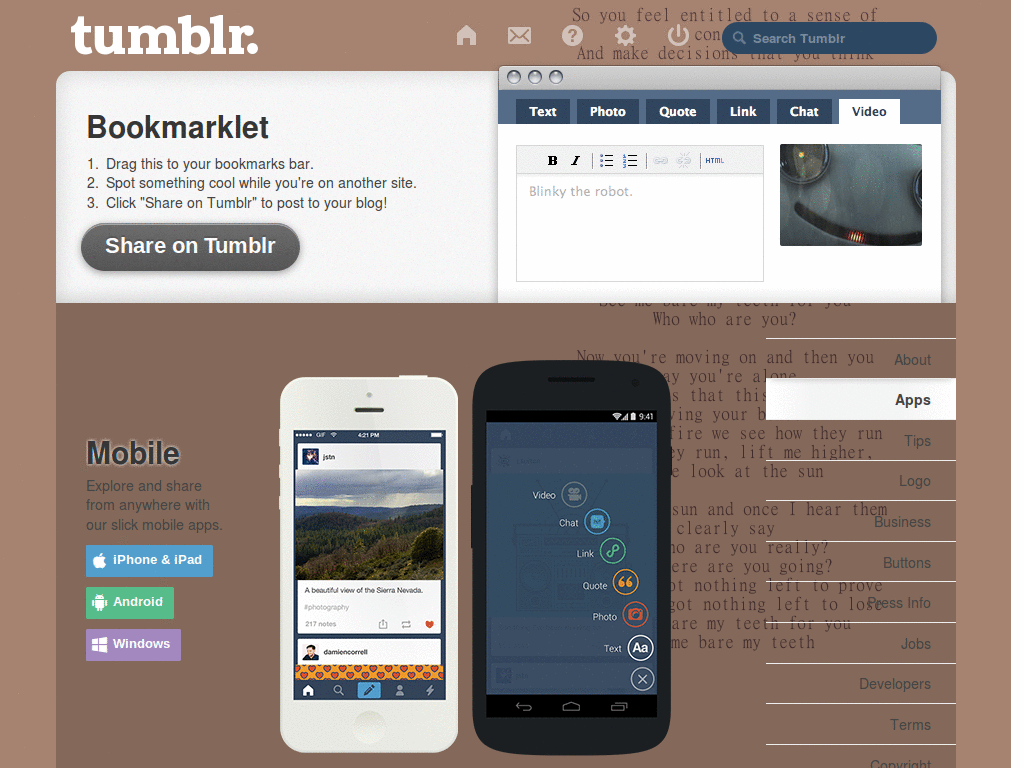 Wolf tumblr dashboard theme