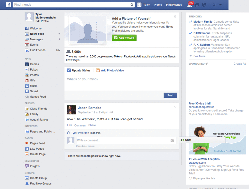 Facebook Expand Homepage