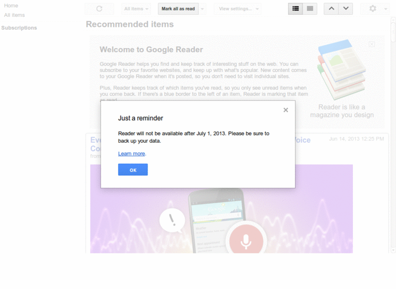 uS]Google reader cleanup