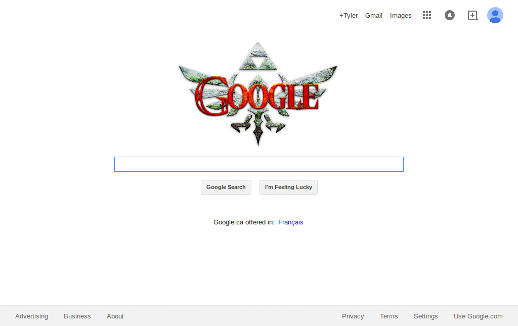 The Legend of Zelda Google Logo