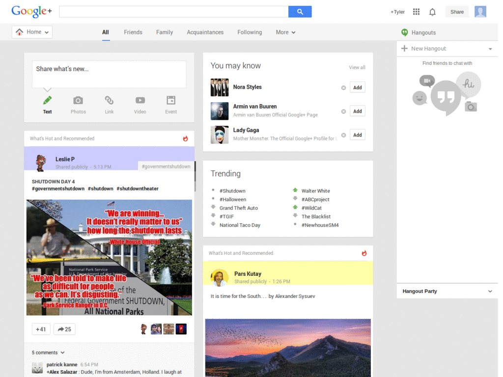 Google+ multicolor