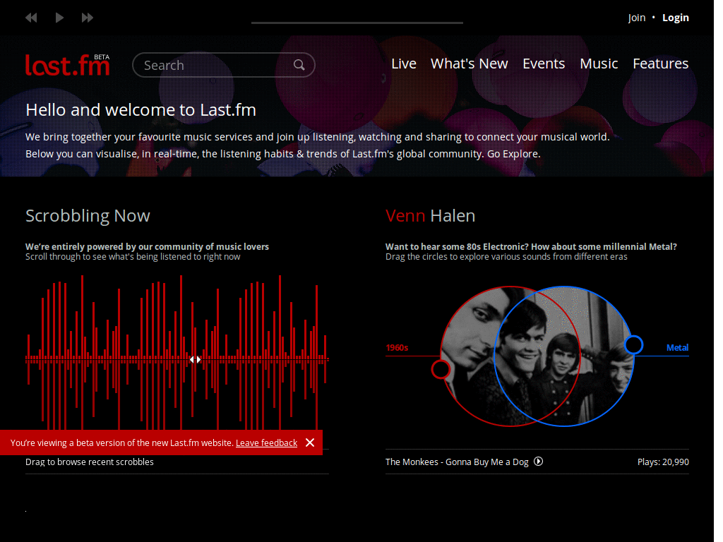 Last.fm dark gray bg