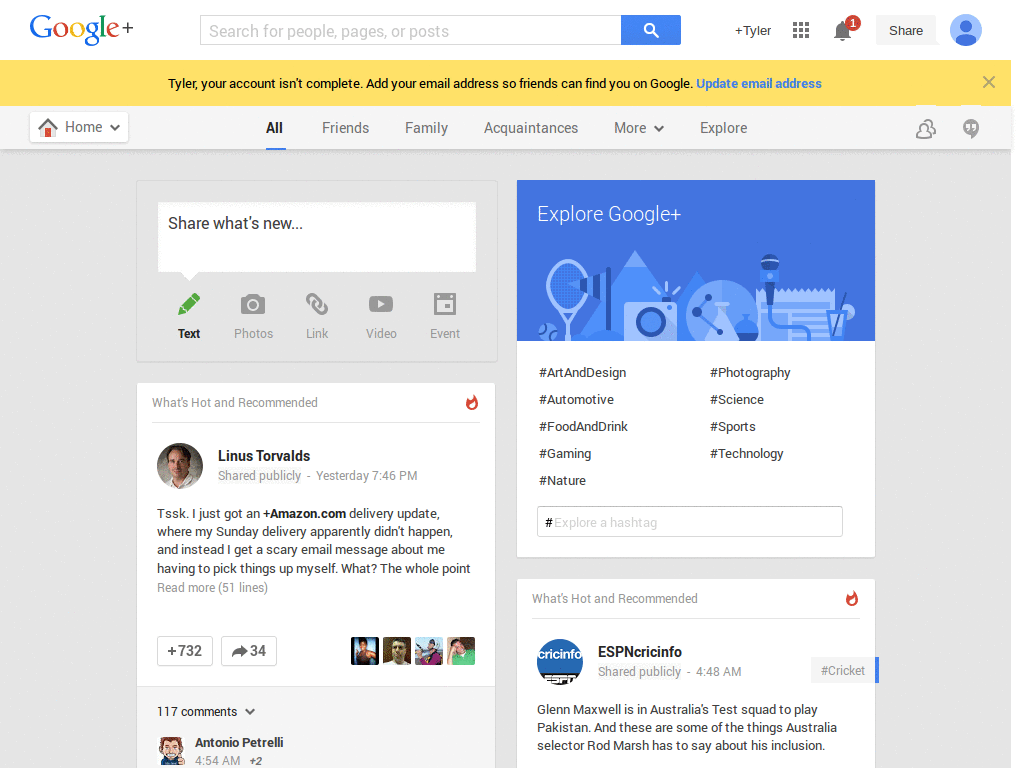 Google+ Semi Transparent