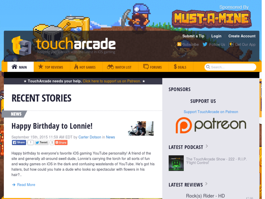 toucharcade.com - Allow Text Highlighting