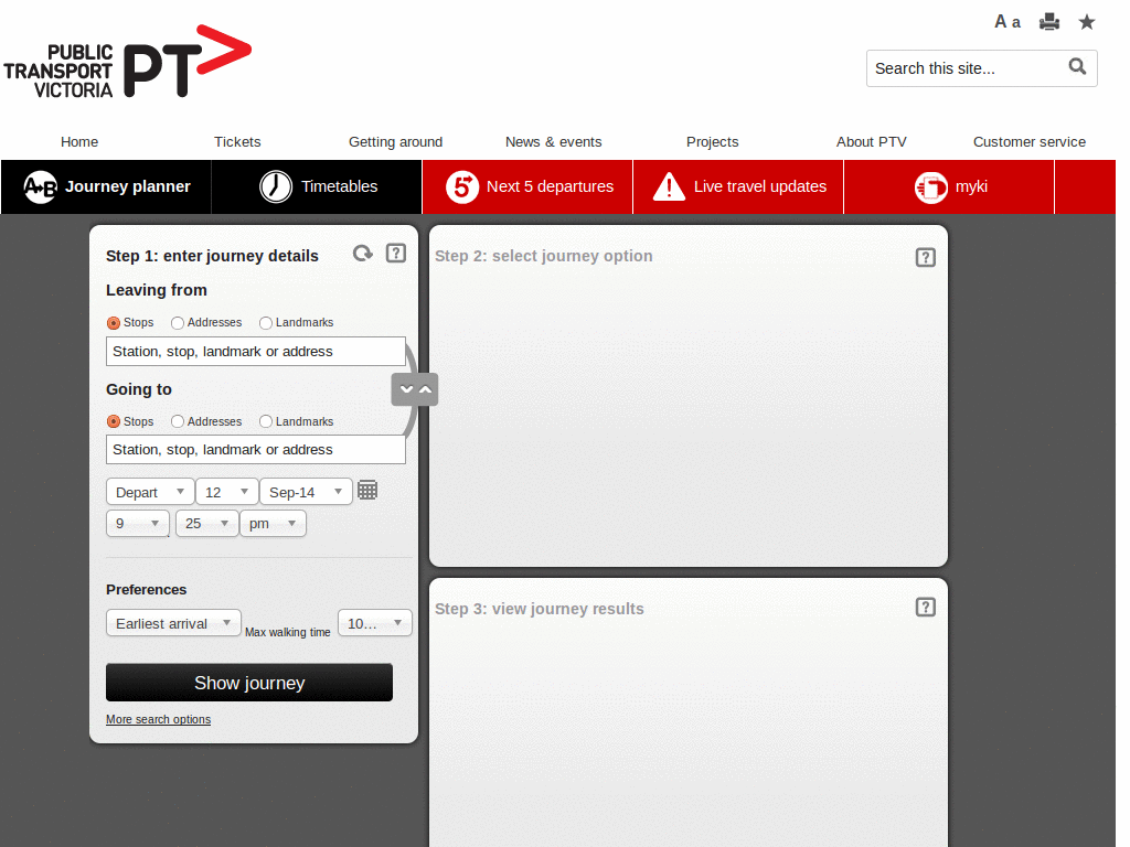 PTV Journey Planner Tweaks