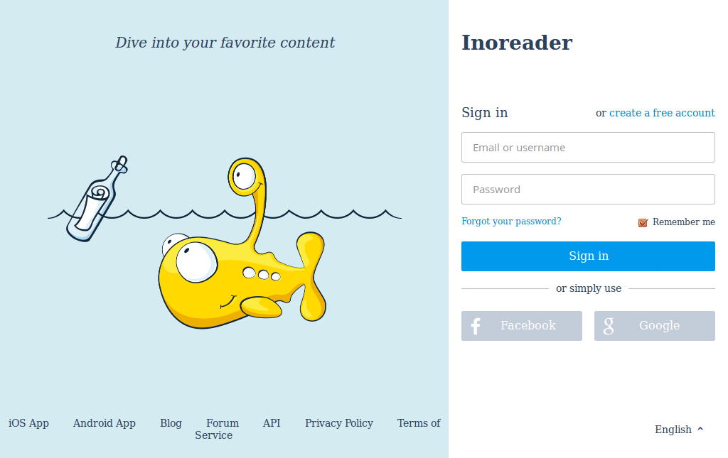 Inoreader in Tahoma & Tahoma in Inoreader