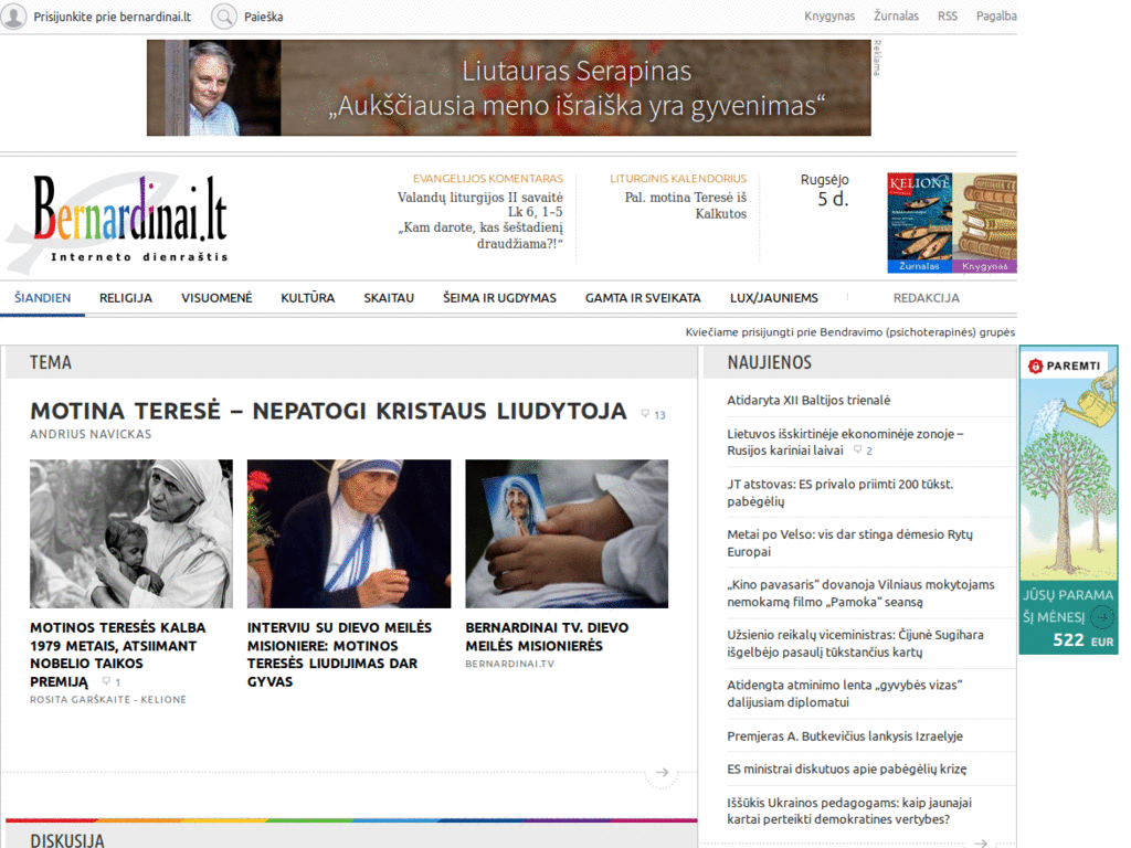 Bernardinai.lt Straipsnio tekstas