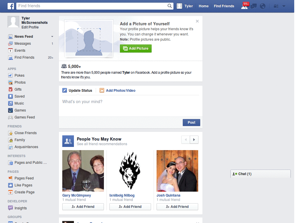 facebook right column remove