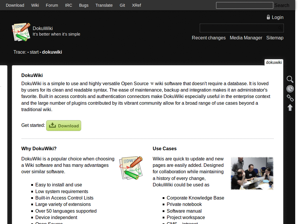dokuwiki highlight and full width