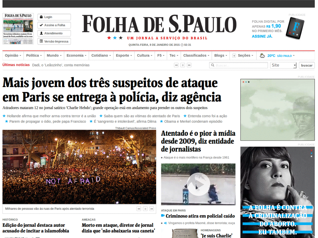 Folha de S.Paulo without ads