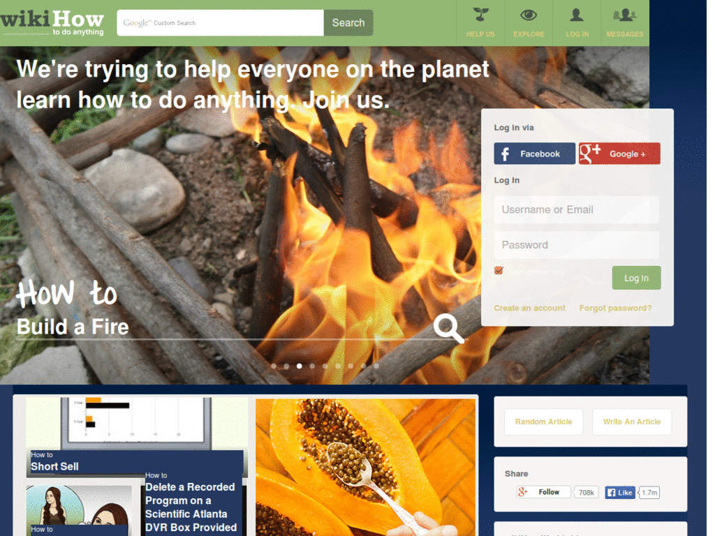 wikiHow - Dark blue redesign 2008