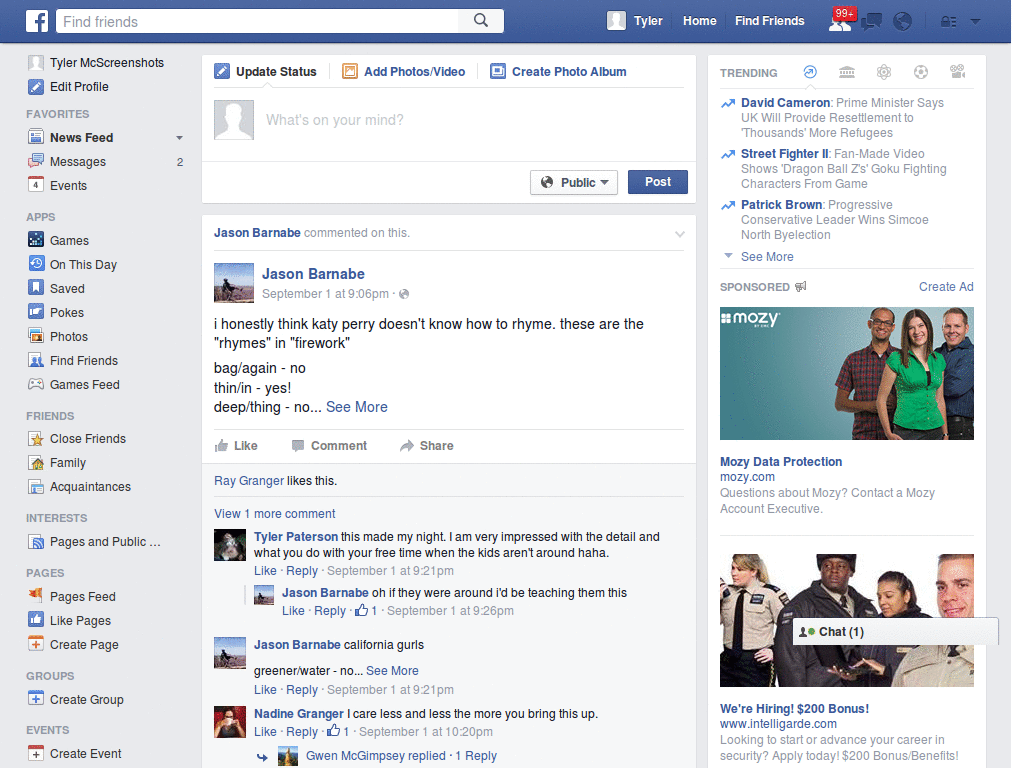 Facebook Welcome Bar remover