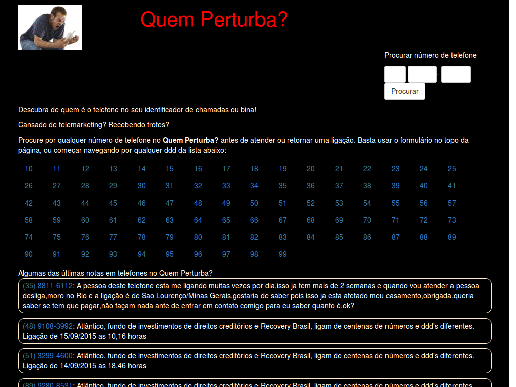 Quem Perturba - Fundo escuro