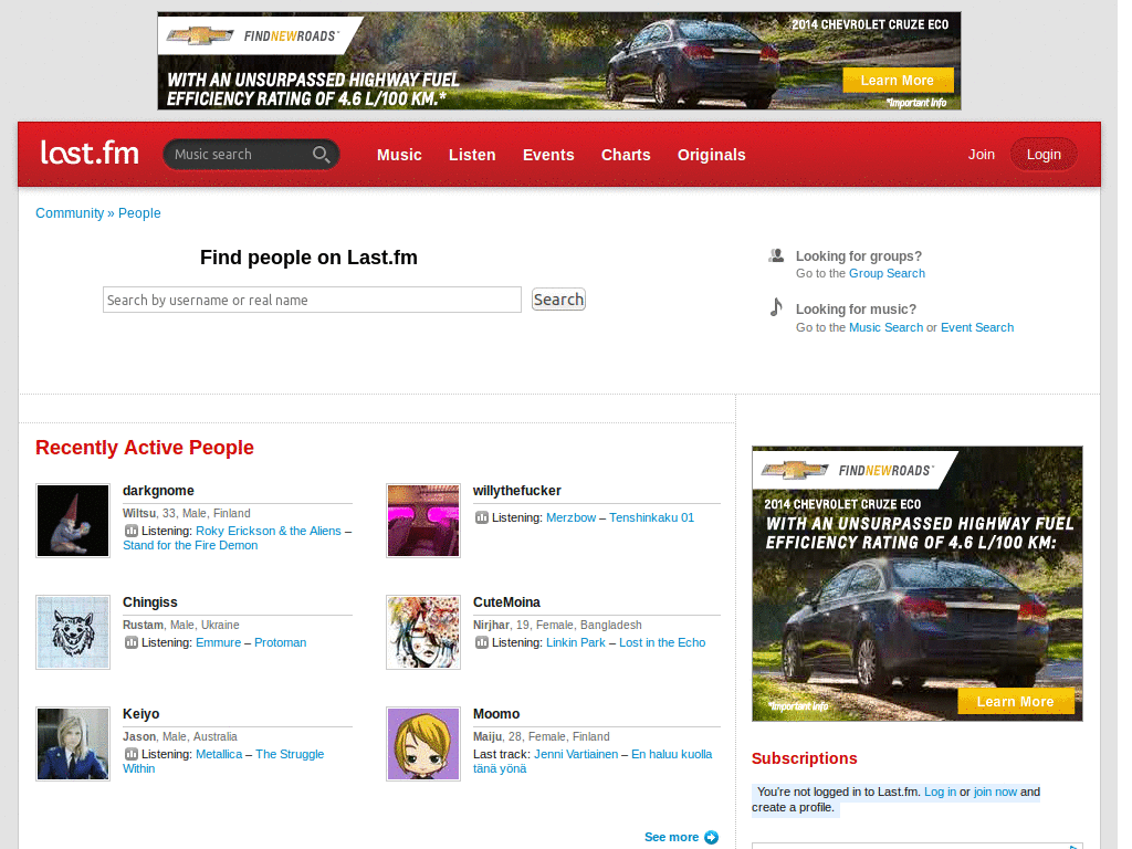 Hide Library on Last.fm profile