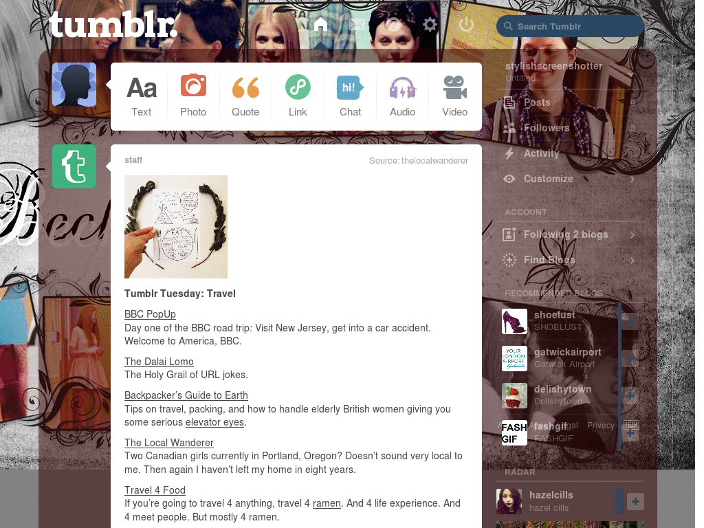 Beckdam(Degrassi) dashboard
