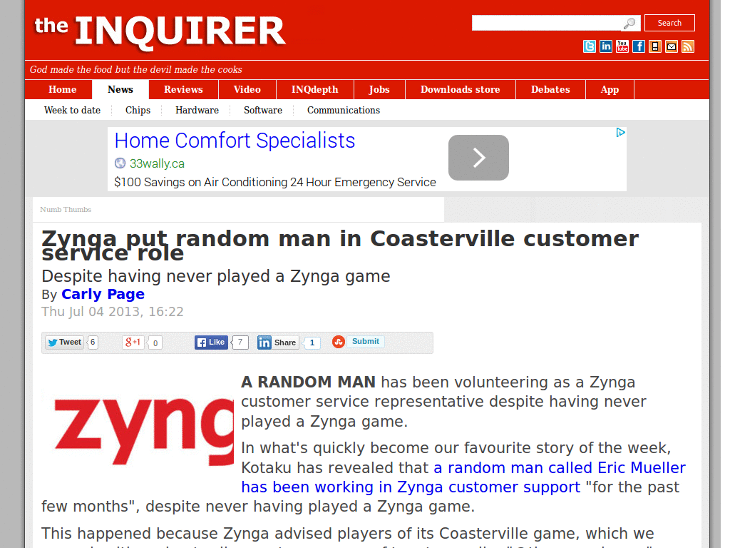 cSilverWave - INQ0 No Sidebar. theinquirer.net