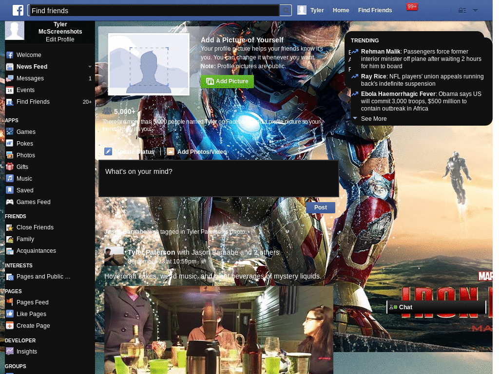 IRON MAN 3 BACKGROUND FACEBOOK (Dimas Custom)
