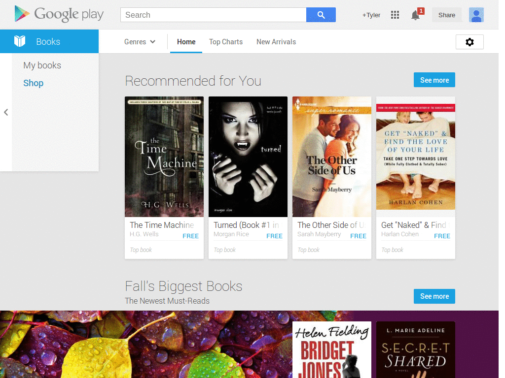 google play books reader inverted