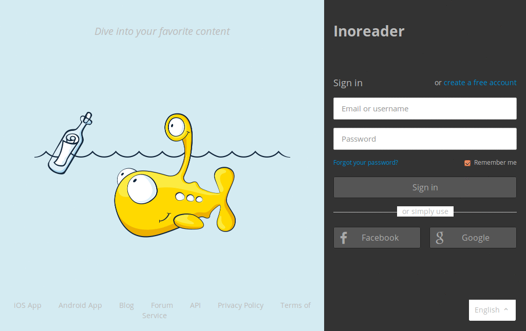 Dark Inoreader