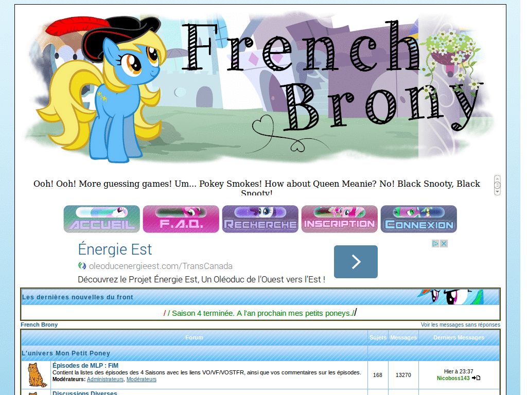French brony icônes cartable éléphant