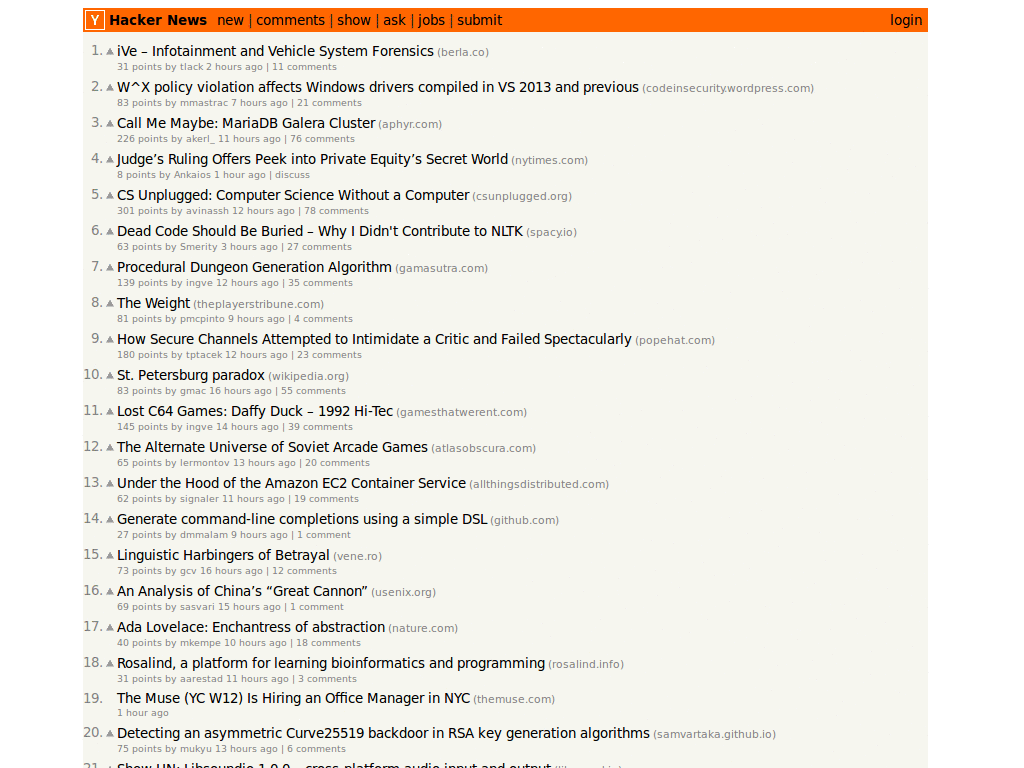 Hide down-vote arrows and 'flag' links on HN