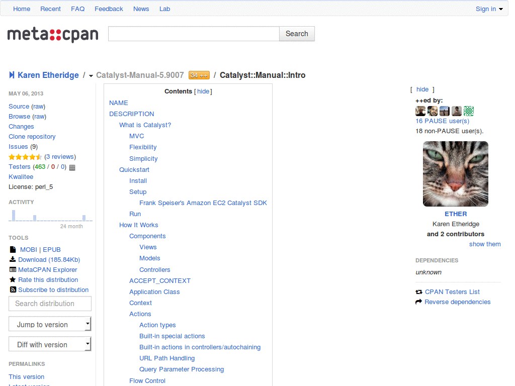 Metacpan readability