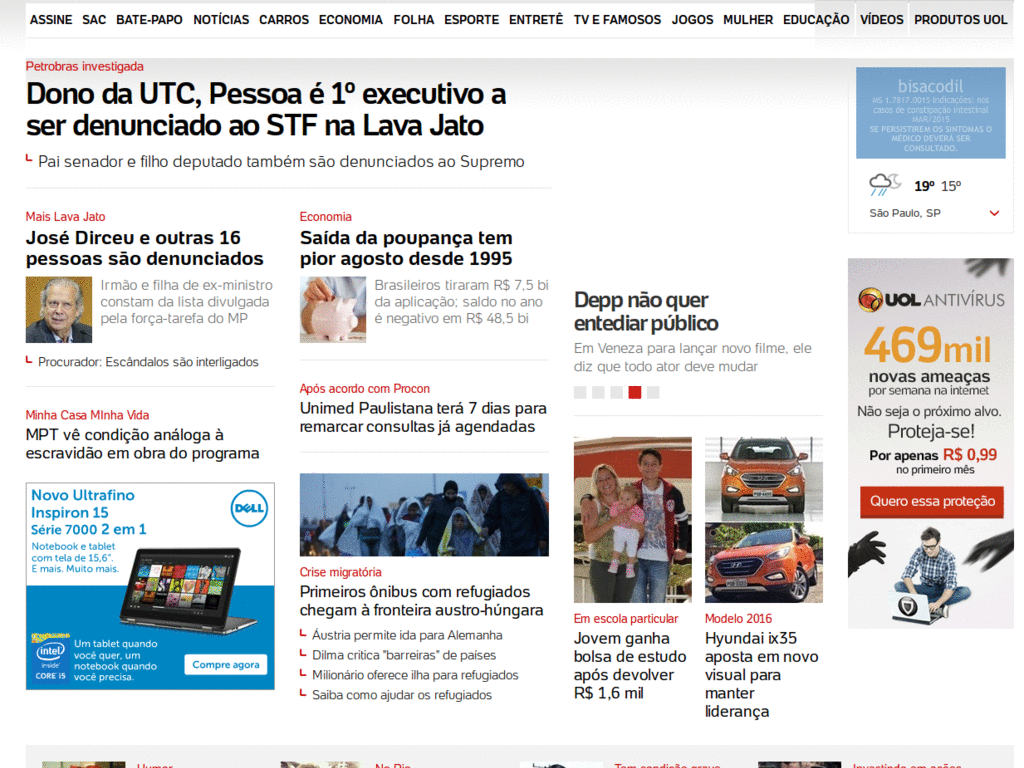 UOL: sem propagandas, estilo melhorado