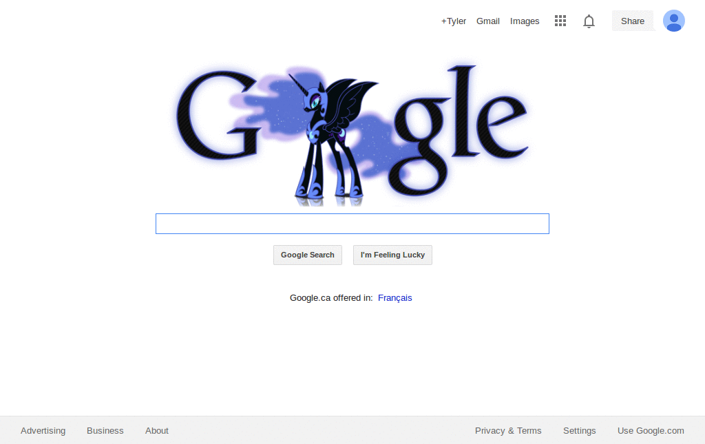 Nightmare Moon google logo
