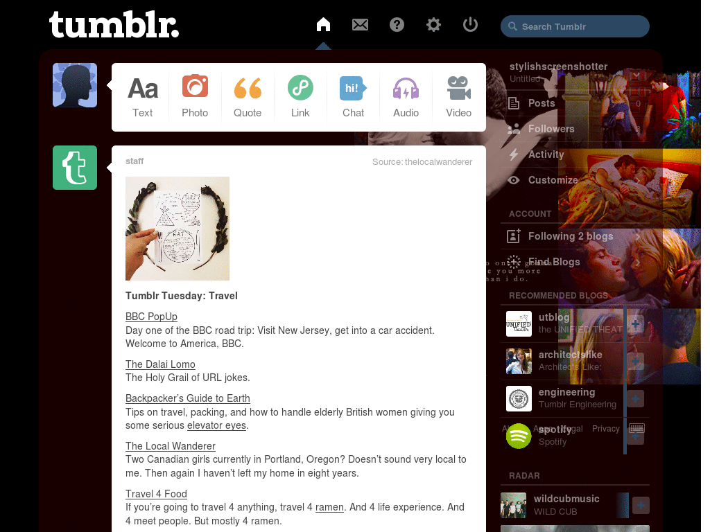 CHARAH (Chuck) theme dashboard